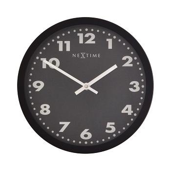 Nexttime Uhr 2906ma Mercure, ø 25 cm, Wand, schwarz