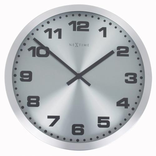 Nexttime Uhr 2906zw Mercure, ø25 cm, Wand, Silber