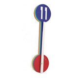 Nexttime-Uhr 2995di Farbführer, ø 60 cm, Wand, mehrfarbig