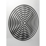 Nexttime Clock 3028 Op Clock, 16x30,2 cm, Wand, Glas, Silber