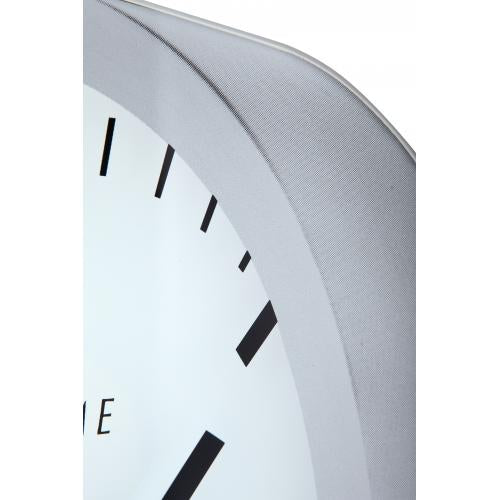 Nexttime Uhr 3031 Magic - Streifen, 25x35,2 cm, Wand, weiß