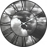 Nexttime Uhr 3037 Wolken, ø39 cm, Wand, schwarz