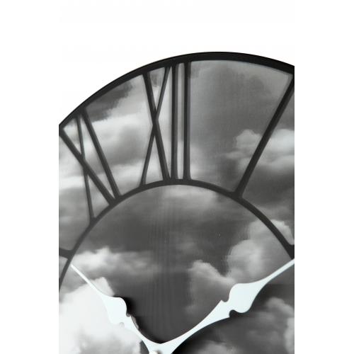 Nexttime Uhr 3037 Wolken, ø39 cm, Wand, schwarz