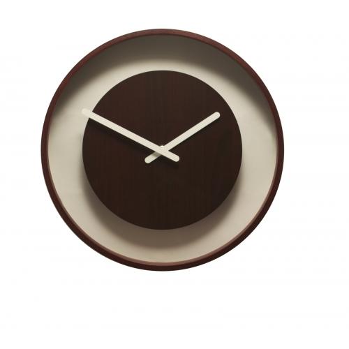 Nexttime Uhr 3047 Farbwechsel, ø28 cm, Wand, braun