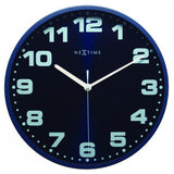 Nexttime Uhr 3053bl Dash Blue, ø 35 cm, Wand, blau