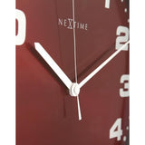 Nexttime-Uhr 3053ro Dash Red, ø35 cm, Wand, Rotsilber