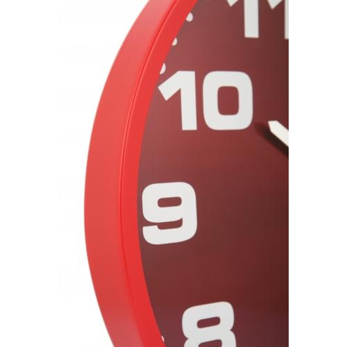 Nexttime-Uhr 3053ro Dash Red, ø35 cm, Wand, Rotsilber