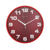 Nexttime-Uhr 3053ro Dash Red, ø35 cm, Wand, Rotsilber