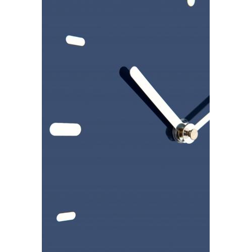 Nexttime Uhr 3072bl Daumen hoch, 40,5x41,5 cm, Wand, Blau Silber