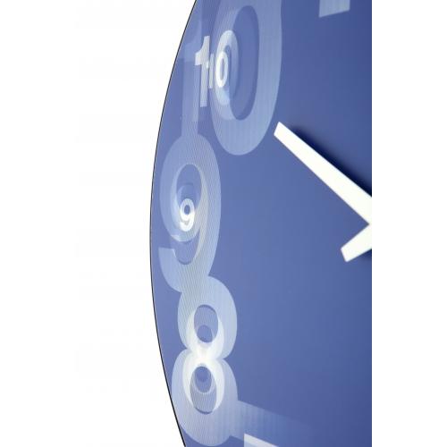 Nexttime Uhr 3077bl 3d, ø39,5 cm, Wand, blau weiß