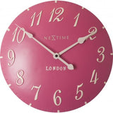 Nexttime Uhr 3084rz London arabisch, ø34,5 cm, Wand, rosa weiß