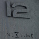 Nexttime Uhr 3096gs Holz Holz mittel, ø35,5 cm, Wand, grau