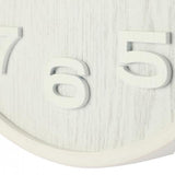 Nexttime Uhr 3096wi Holz Holz mittel, ø35,5 cm, Wand, weiß