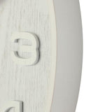 Nexttime Uhr 3096wi Holz Holz mittel, ø35,5 cm, Wand, weiß