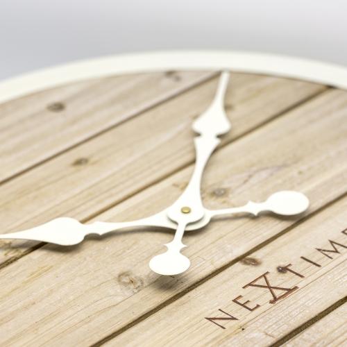 Nexttime Uhr 3134wi Regal, ø50 cm, Wand, weiß