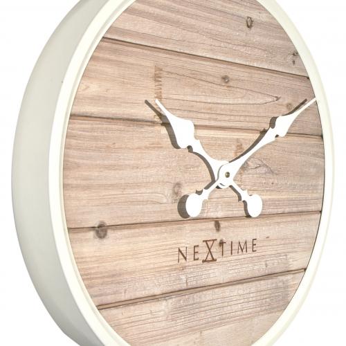 Nexttime Uhr 3134wi Regal, ø50 cm, Wand, weiß