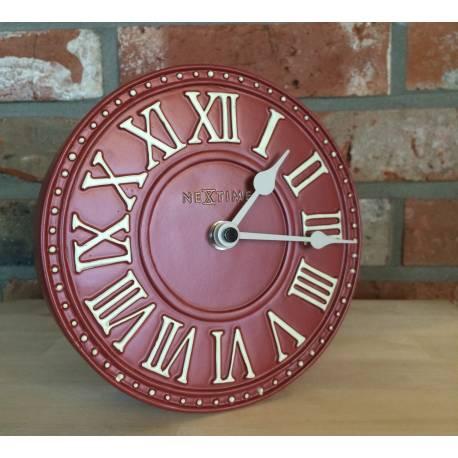 Nexttime Uhr 5187ro London Tisch, ø16 cm, Wand, rot weiß
