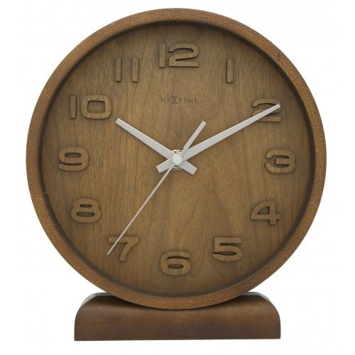 Nexttime Uhr 5192gs Holz Holz klein, 22x20 cm, Wand, Holz, grau
