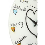 Nexttime-Uhr 8030 „Loving You“, ø43 cm, Wand, weiß, mehrfarbig