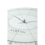Nexttime Uhr 8125 Fancy Round, ø43 cm, Wand, Weiß Silber
