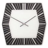 Nexttime Uhr 8128zw Sechseck, 43x43 cm, Wand, weiß