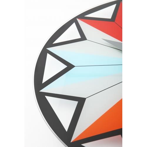 Nexttime-Uhr 8163 Zirkus, ø43 cm, Wand, schwarz mehrfarbig
