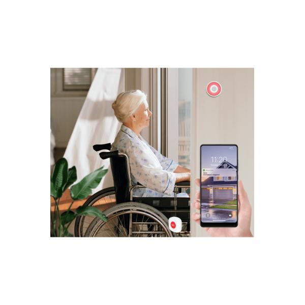 Woox r7052 Smart SOS-Taste, WLAN 2,4 GHz, ZigBee 3.0, Amazon Alexa Google Assistant, 30 m, weiß