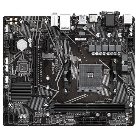 Gigabyte gigabyte a520m s2h, matx, amd,am4, a520, ryzen 3 3rd gen, 64gb, 2x dimm ddr4, 5000 mhz, usb3.1, m.2