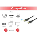 Equip 119253 Display-Port-Kabel, DisplayPort 1.4, 8K 60 Hz und 4K 120 Hz, HDR, 3 m, schwarz