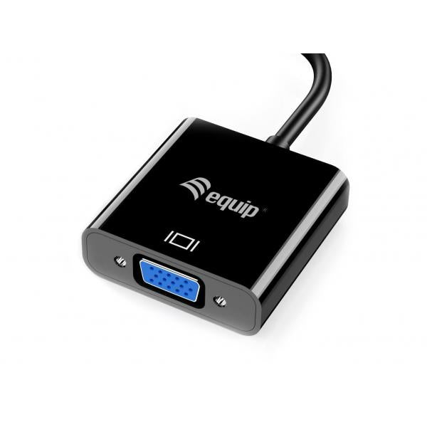 Equip 133384 USB 3.0-zu-VGA-Adapter, 1080p, USB 3.2 Gen 1, USB Typ A, VGA (D-Sub)-Ausgang