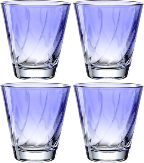 Leonardo Twist Trinkglas 215ml blau - Set 4
