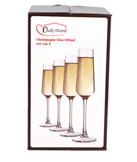 Daily Home Champagnerglas-Set mit 4 Stück | 6 Stück