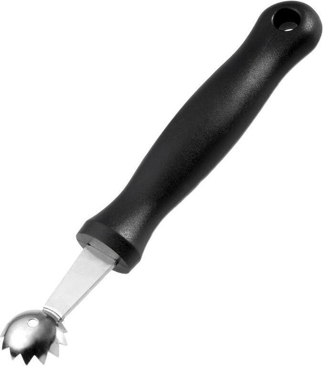 Westmark Tomatenstiel-Entfernerschaufel, mit Wellenschliff, ø 2,1 cm, Länge: 16,6 cm, Edelstahl-Kunststoff, schonend, schwarz, 28202270