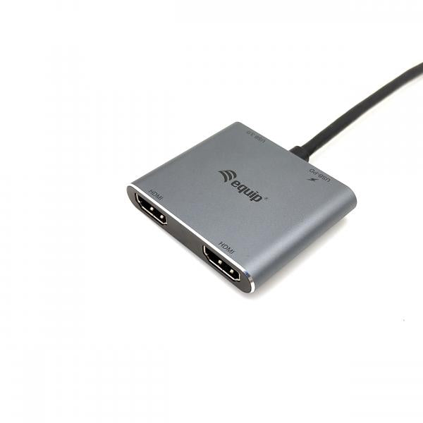 Ausgestattet mit dem USB-C 4-in-1-Dual-HDMI-Adapter 133484