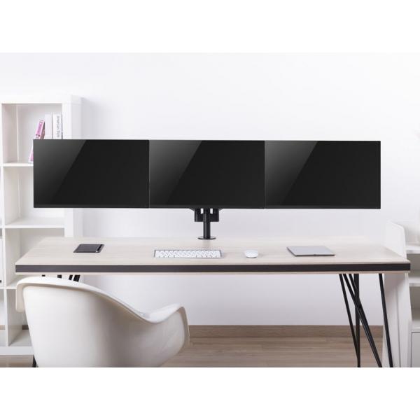 Equip 650134 17 -27 Tischhalterung für drei Monitore, Klemme, 21 kg, 75 x 75 mm, 100 x 100 mm