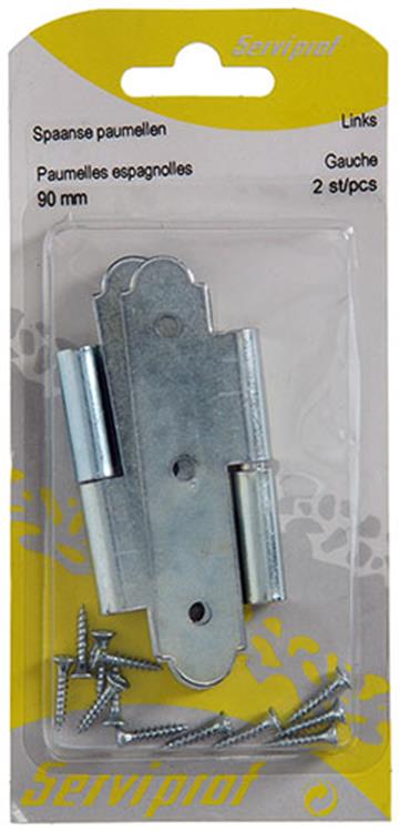 Mack 1013260 - 2 spaanse paumellen links verzinkt h 90 x b 50 mm | 5 stuks