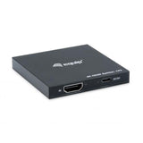 Equip 332715 ultraflacher 2-Port-HDMI-Splitter, 3840 x 2160p, 4K Ultra HD, Power-by-USB, schwarz