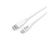 Equip 128363 USB 3.2 Gen 1 Tipo-C a un cable, USB 3.2 Gen 1, 5000 Mbit S, M M, 1 M, White