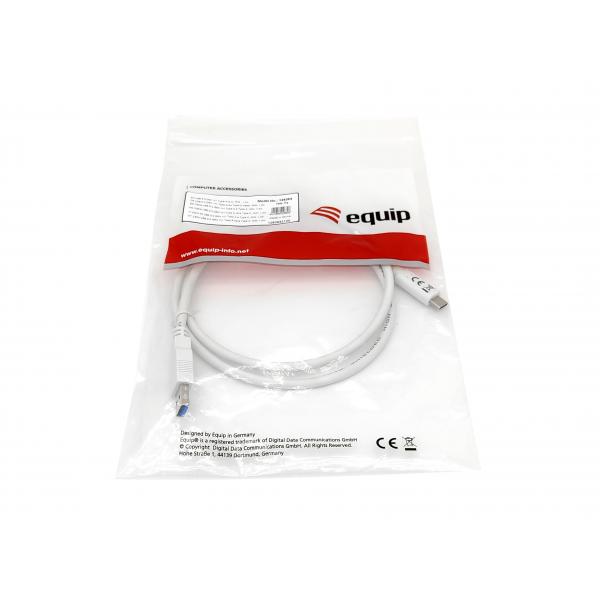 Equip 128363 USB 3.2 Gen 1 Typ-C an ein Kabel, USB 3.2 Gen 1, 5000 Mbit/s, mm, 1 m, weiß