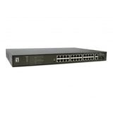 LevelOne GEP-2821 28-port gigabitový poe přepínač, 24x výstupy Poe, 2x Gigabit RJ45, 2x Gigabit SFP, 1H