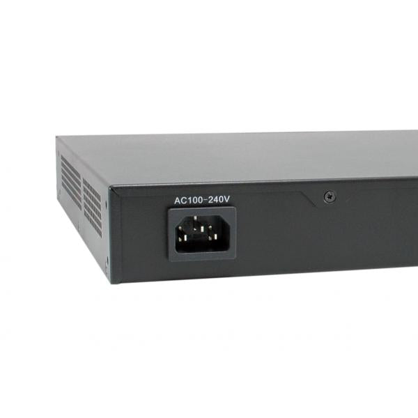 Levelone GEP-2821 28-Port-Gigabit-PoE-Switch, 24x PoE-Ausgänge, 2x Gigabit RJ45, 2x Gigabit SFP, 1h