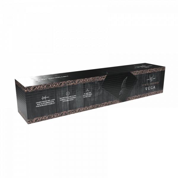 L33t Gaming 160403 Vega XL Gaming-Mauspad, schnelle Oberfläche. 444 x 355 x 4 mm, schwarz