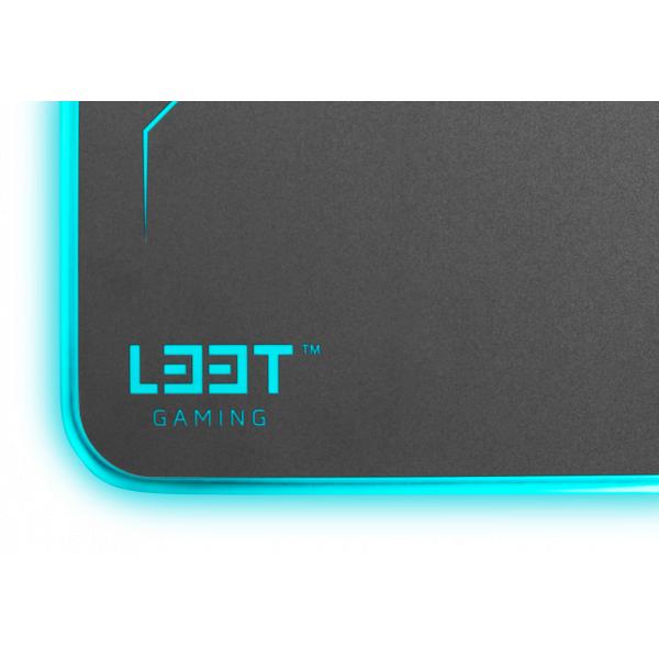 L33t Gaming 160378 Kvennavagn RGB-Hard-Gaming-Matte mit Qi-Ladung, 355 x 255 x 5,8 mm, schwarz