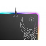 L33t Gaming 160378 Kvennavagn RGB-Hard-Gaming-Matte mit Qi-Ladung, 355 x 255 x 5,8 mm, schwarz