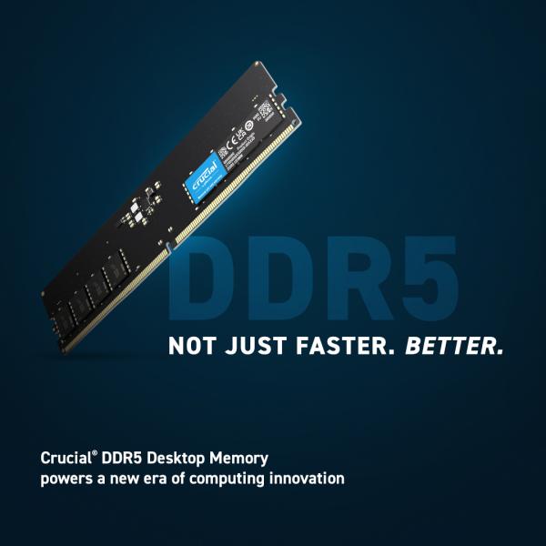 Crucial ct8g48c40u5 Dimm-Speicher, 8 GB, DDR5, 4800 MHz, CL40, 1,1 V
