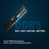 Crucial ct8g48c40u5 Dimm-Speicher, 8 GB, DDR5, 4800 MHz, CL40, 1,1 V