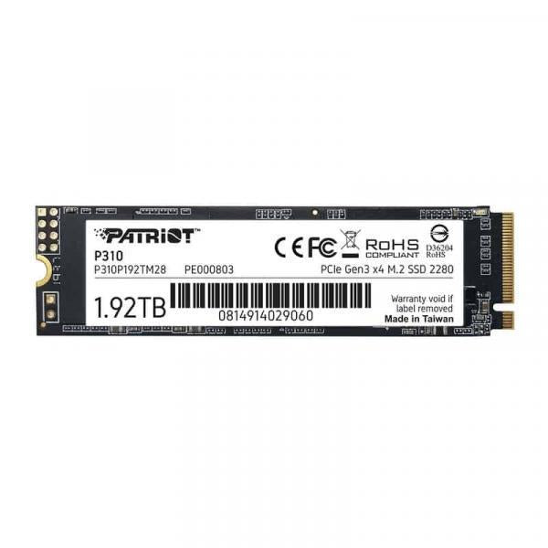 Patriot p310p192tm28p310 p310 SSD, 1920 GB, m.2 2280, Einzelhandel, 2100 1800 MB/s, 280.000 250.000 Iops