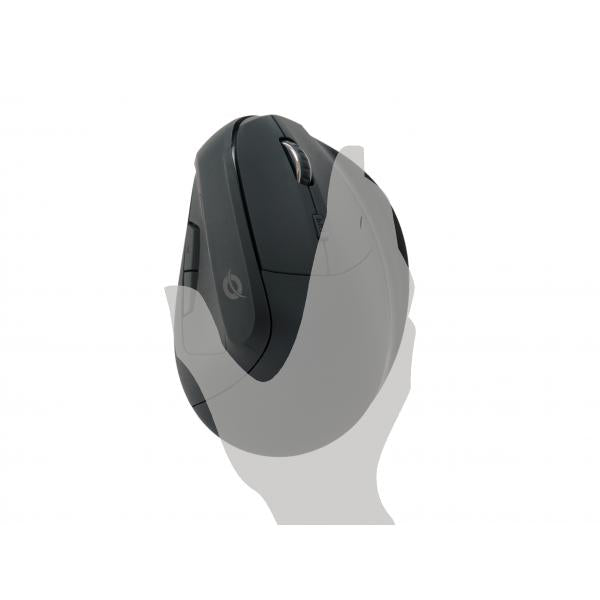 Concepttronic Lorcan03b Lorcan Ergo 6 Button Ergonomic Bluetooth Mouse, Bluetooth, Optical, 1600 DPI