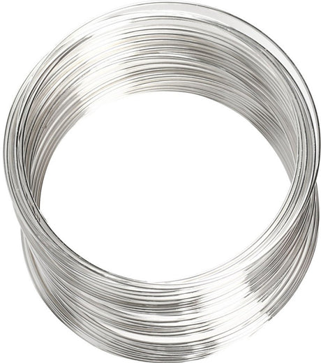 Creativ Company Memory-Draht, D 6 cm, Stärke 0,8 mm, ca. 11,5 m, versilbert, 1 Stück