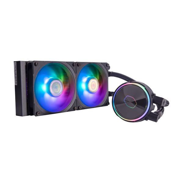 Cooler Master MLY-D24M-A23PZ-R1 PL240 Flux, 240-mm-Kühler, 120 mm x2, 0–2300 U/min ± 10 %, RGB-LED